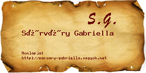 Sárváry Gabriella névjegykártya