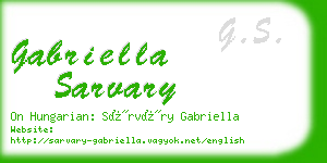 gabriella sarvary business card